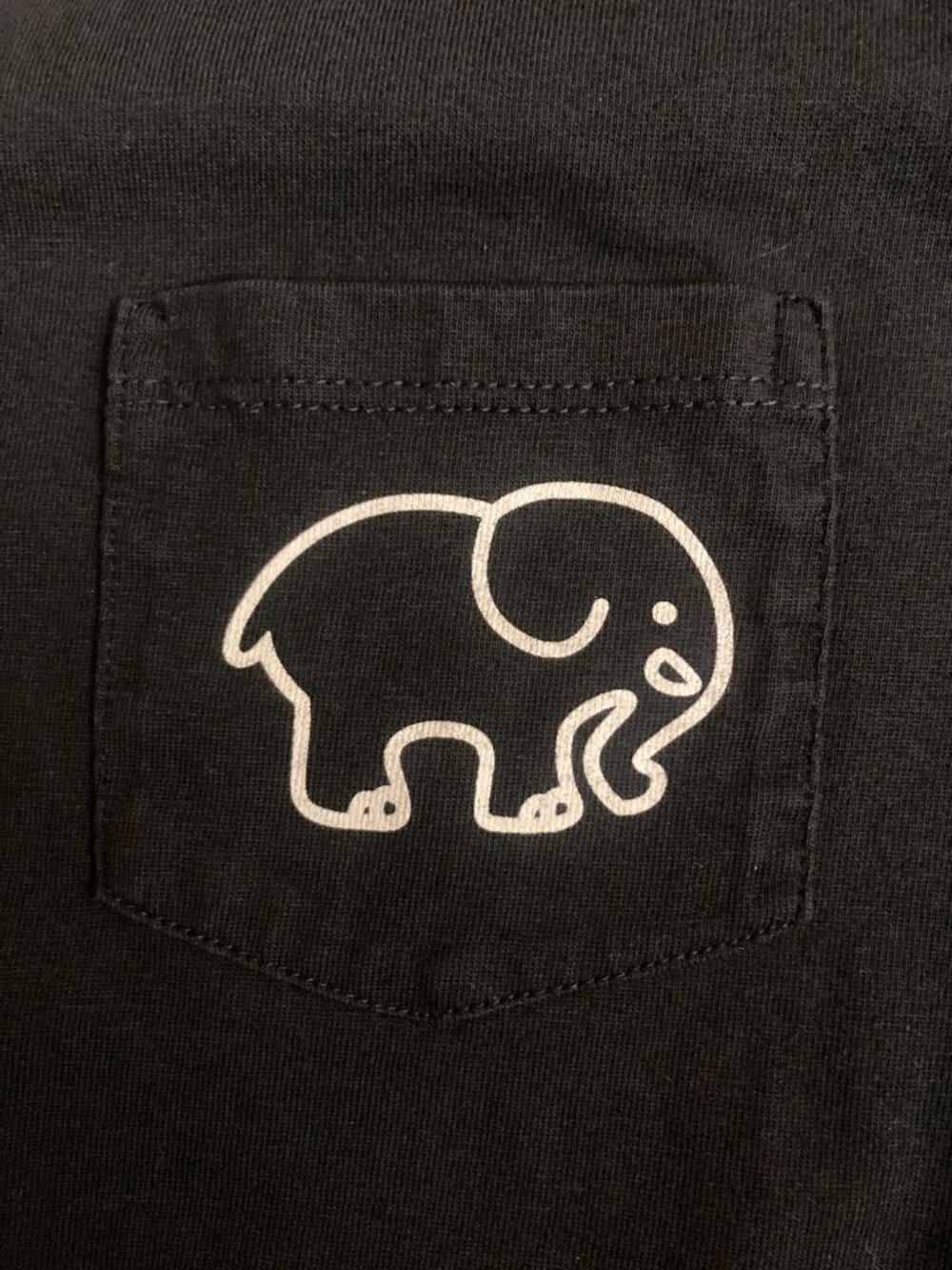 Ivory Ella Black Long Sleeve T With Plaid Elephant - S - Picture 2 of 5